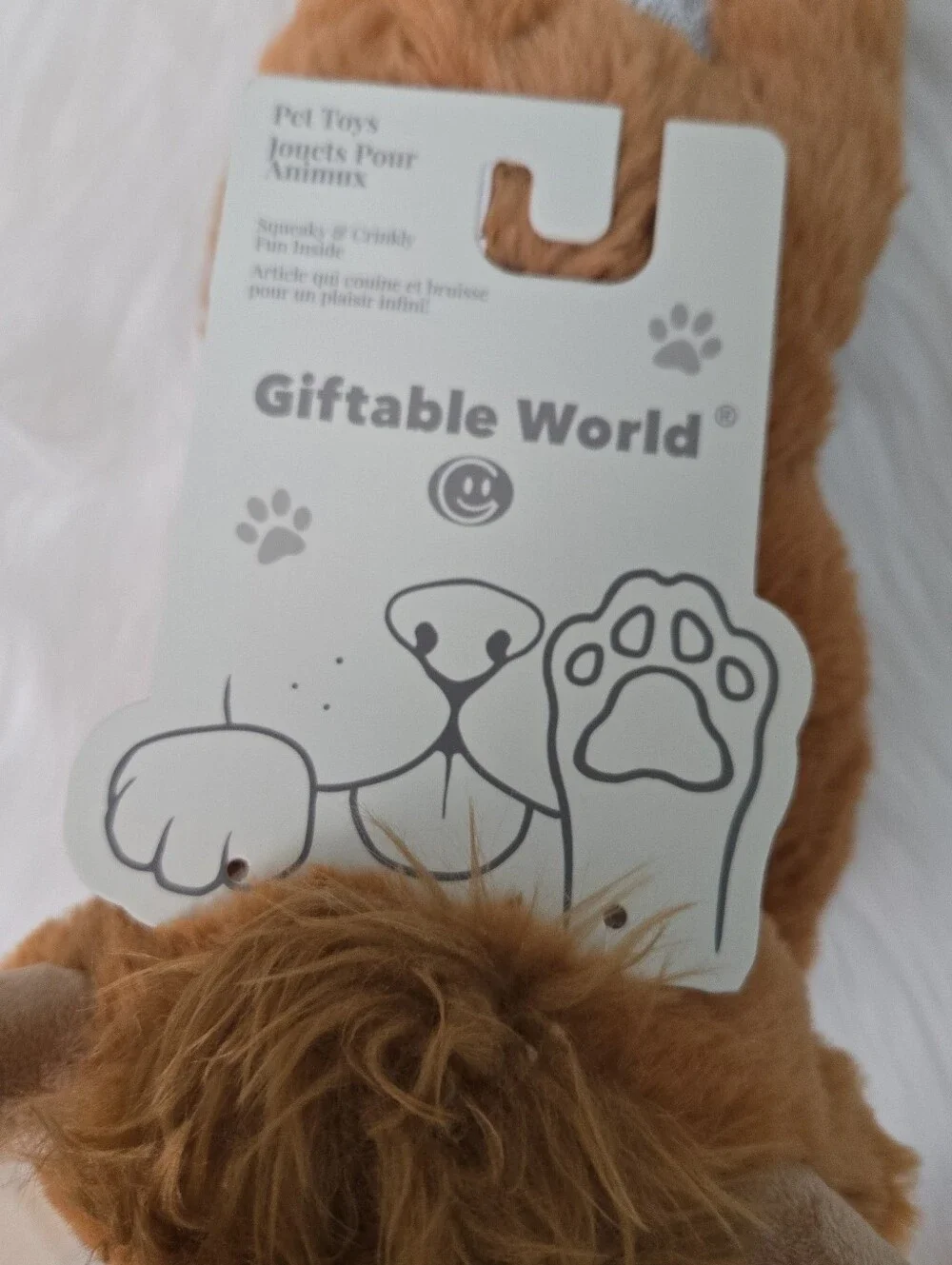 NWT Bessie West Highland Cow Doy Squeaky & Crinkle Dog Toy 12